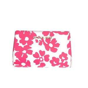 Michael Kors Jet Set Travel Medium Bifold Zip Coin Wallet Dragonfruit Embossed